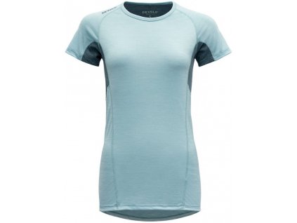 Devold Merino 130 tričko s krátkým rukávem - dámské - světle modrá
