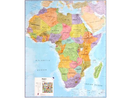 nástěnná mapa Afrika - politická, 1:8 mil., 99x120 cm