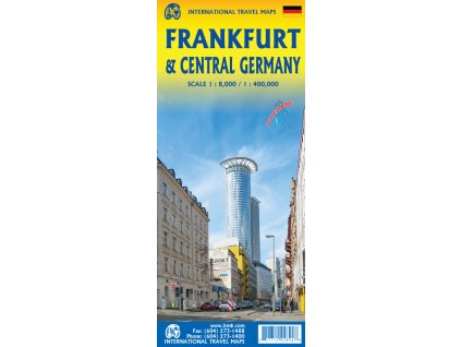 mapa Central Germany, Frankfurt 1:400 t., 1:8 t. ITM