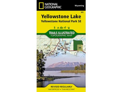 mapa Yellowstone Lake - Yellowstone NP SE /WY 1:70 t. NGS voděodolná