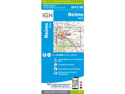 mapa Reims / Verzy 1:25 t.
