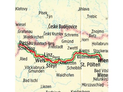 cykloprůvodce Donau 2 Pasov-Vídeň (Dunaj) 1:50 t. německy (vydání 2020)