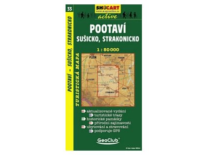 Pootaví,  Sušicko, Strakonicko (turistická mapa č. 33)