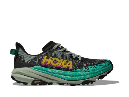 Hoka SPEEDGOAT 6 - dámská - černá/zelená (Velikost 38)