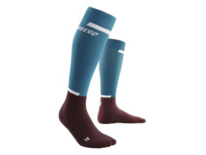CEP kompresní podkolenky 4.0 - dámské - petrolejová/vínová (Velikost 0)