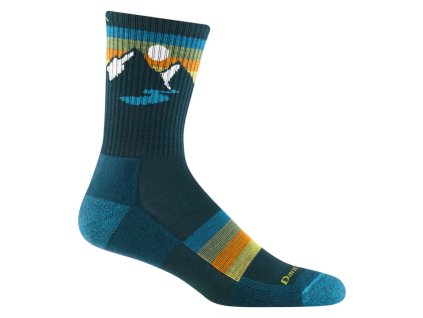 Darn Tough ponožky SUNSET HIKER MICRO CREW Lightweight merino - pánské - tmavě modré (Velikost L)