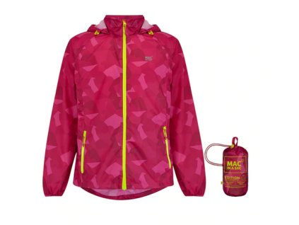 Mac In A Sac Origin Packable Waterproof Jacket, Pink Camo (Velikost 0)