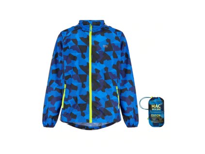 Mac In A Sac Origin Packable Waterproof Jacket, Blue Camo (Velikost 0)