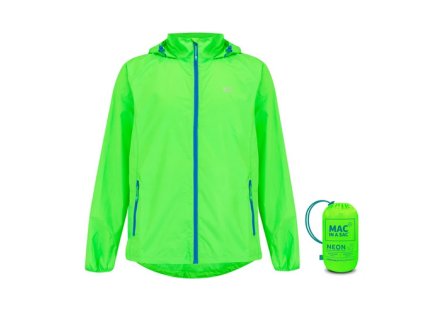 Mac In A Sac Origin Packable Waterproof Jacket, Neon Green (Velikost 0)