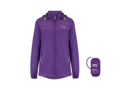 Mac In A Sac Origin Packable Waterproof Jacket, Purple (Velikost 0)