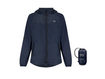 Mac In A Sac Origin Packable Waterproof Jacket, Navy (Velikost 0)