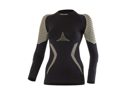 LASTING merino tričko WERELA - dámské - černé (Velikost L/XL)
