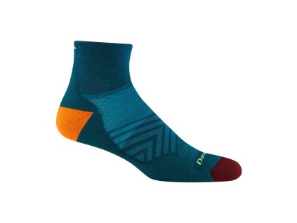 Darn Tough ponožky RUN 1/4 ULTRA Lightweight s výstelkou - pánské - modré (Velikost L)
