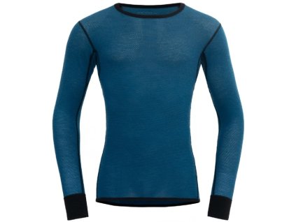 Devold Merino 190 WOOL MESH tričko dlouhý rukáv - pánské - modré (Velikost L)