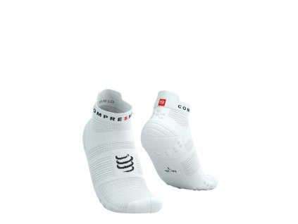 Compressport ponožky Pro Racing Run nízké - bílá