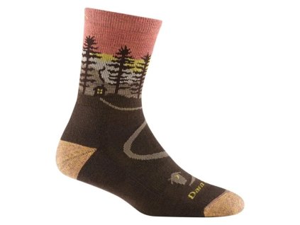Darn Tough ponožky HIKER MICRO CREW Midweight merino - dámské - hnědé (Velikost L)