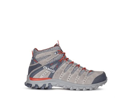 AKU Alterra Lite GTX Mid - pánská kožená - šedá/červená (Velikost 41)