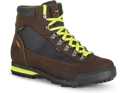 AKU Slope V-Light GTX - pánská kožená - hnědá/zelená (Velikost 42)
