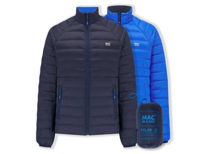 Mac In A Sac Polar Packable Men's Down Jacket, Navy/Saxe Blue