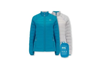 Mac In A Sac Polar Packable Women's Down Jacket, Petrol/Soft grey (Velikost M)