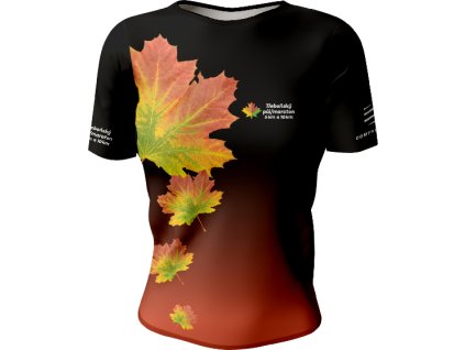 Compressport funkční tréninkové tričko „Nature Marathon” 2025 - dámské; červeno- černá barva (Velikost L)