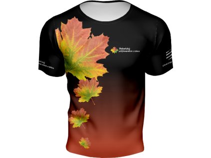 Compressport funkční tréninkové tričko „Nature Marathon” 2025 - pánské; červeno-černá barva (Velikost L)