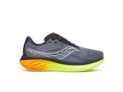 Saucony RIDE 18 - pánská - šedá/oranžová/zelená (Velikost 45)