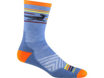 Darn Tough ponožky RUN MICRO CREW ULTRA Lightweight s výstelkou - pánské - modré/oranžové (Velikost L)