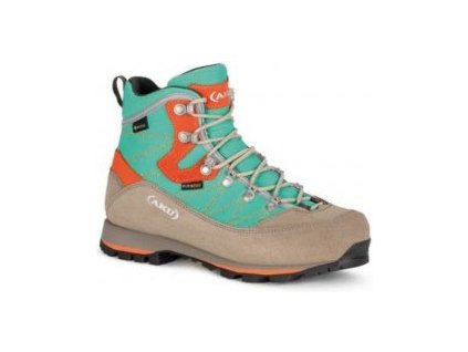 AKU TREKKER LITE III Wide GTX - dámská kožená - zelená/šedá/červená (Velikost 38)