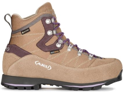 AKU TREKKER LITE III Wide GTX - dámská kožená - šedá/modrá/růžová (Velikost 41.5)