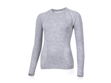 LASTING merino tričko WARA - dámské - světle šedé (Velikost L/XL)