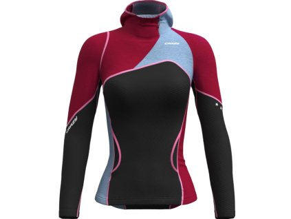 Crazy mikina Electra - dámská - tmavě modrá/vínová/modrá (Velikost L)