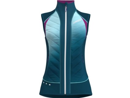 Crazy vesta Channel - dámská - tmavě/světle modrá/fialová (Velikost L)