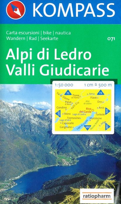 Alpi di Ledro, Valli Guidicarie (Kompass - 071) - turistická mapa