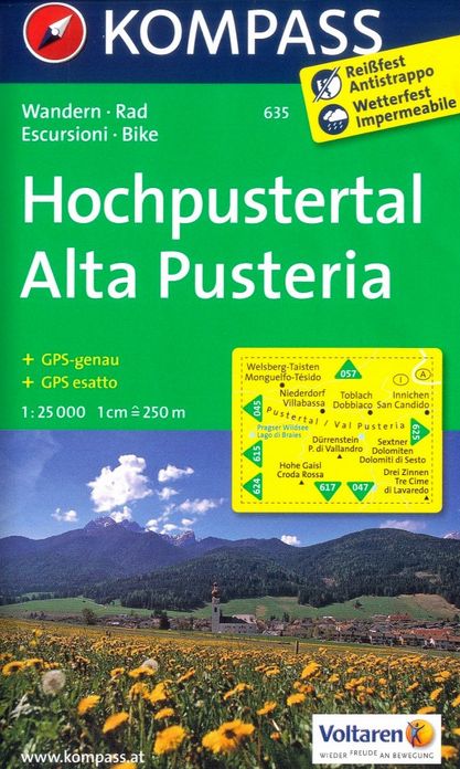 Alta Pusteria, Hochpustertal (Kompass - 635) - turistická mapa