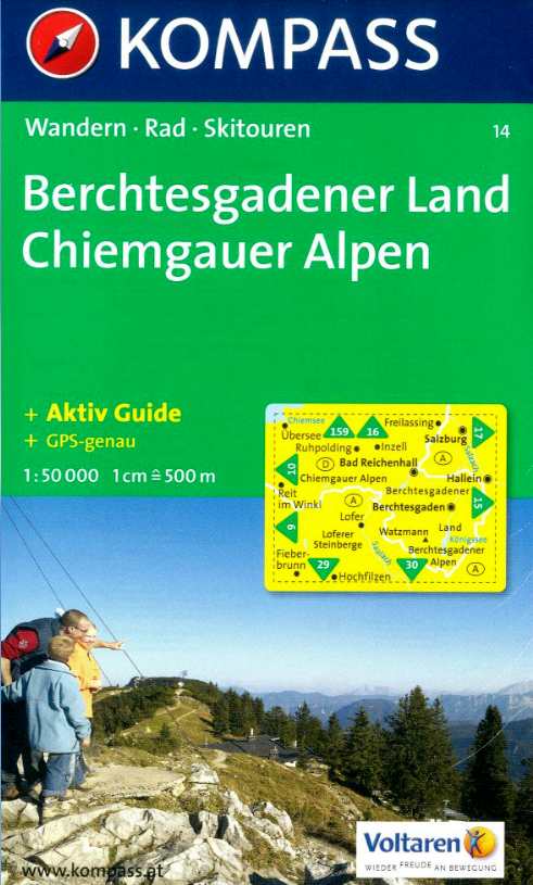 Berchtesgadener Land, Chiemgauer Alpen (Kompass - 14) - turistická mapa