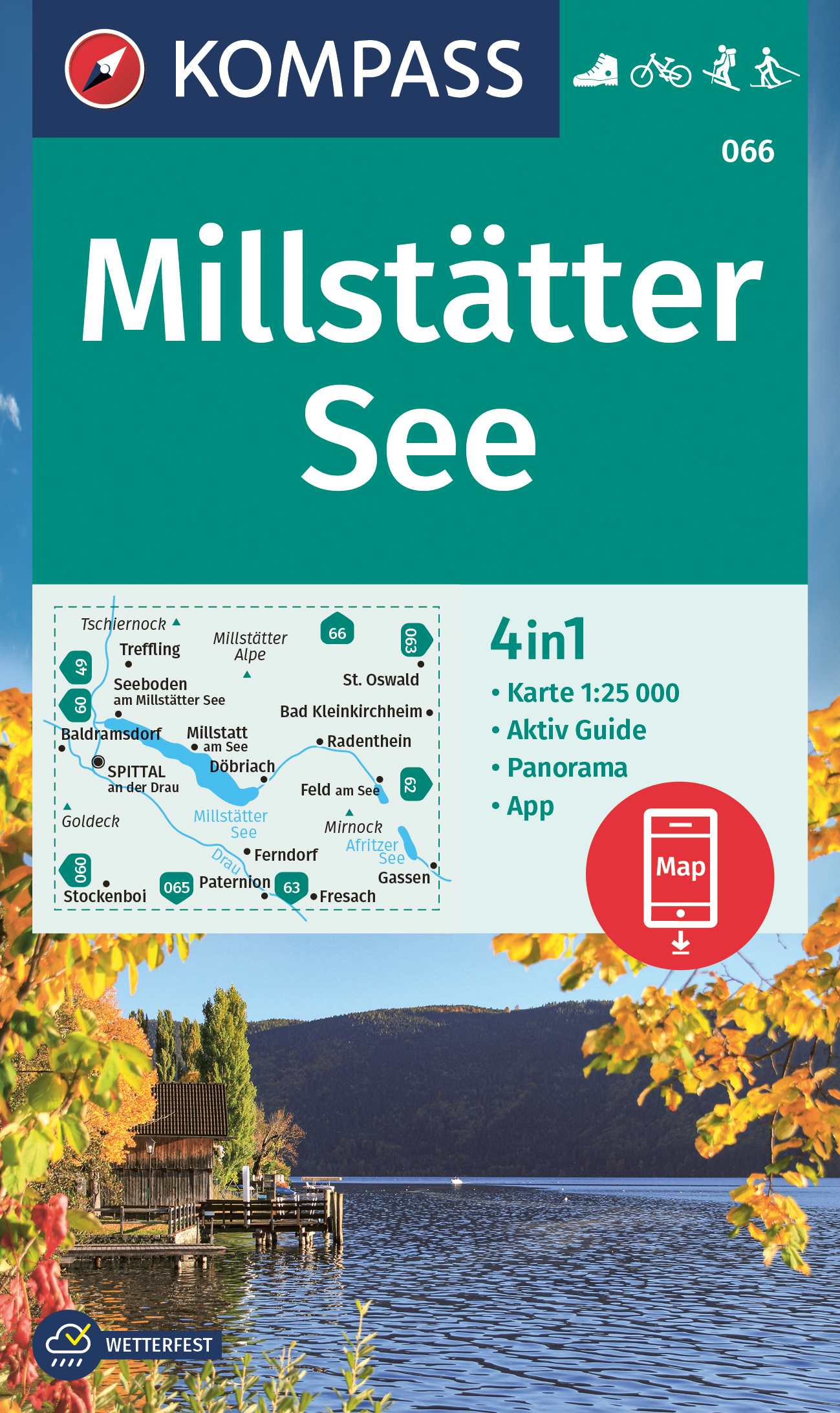 Millstätter See (Kompass - 066) - turistická mapa