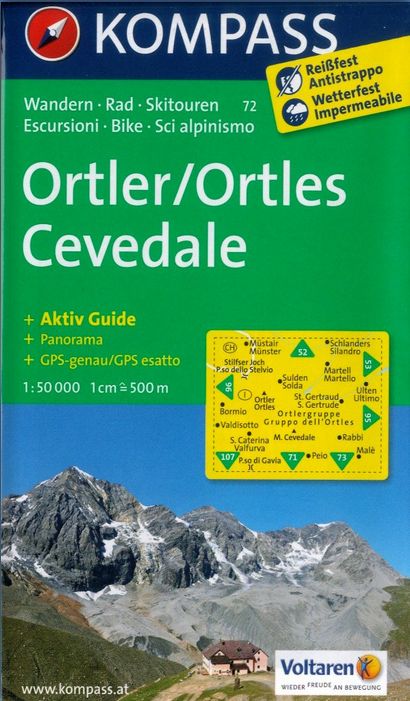 Ortler, Cevedale (Kompass - 72) - turistická mapa