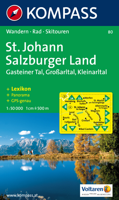 St Johann, Salzburger Land (Kompass - 80) - turistická mapa