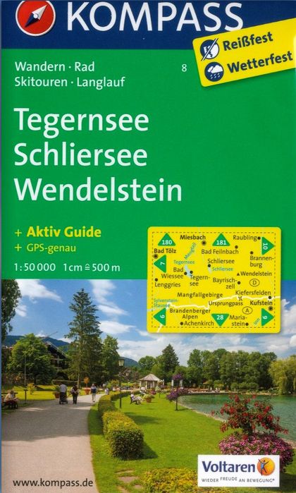 Tegernsee, Schliersee, Wendelstein (Kompass - 8) - turistická mapa