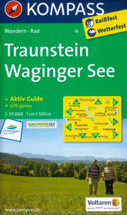 Traunstein, Waginger See (Kompass - 16) - turistická mapa