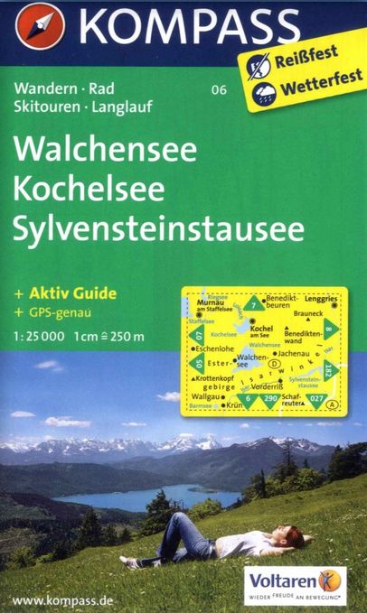 Walchensee, Kochelsee, Sylvenstein-Stausee (Kompass - 06) - turistická mapa