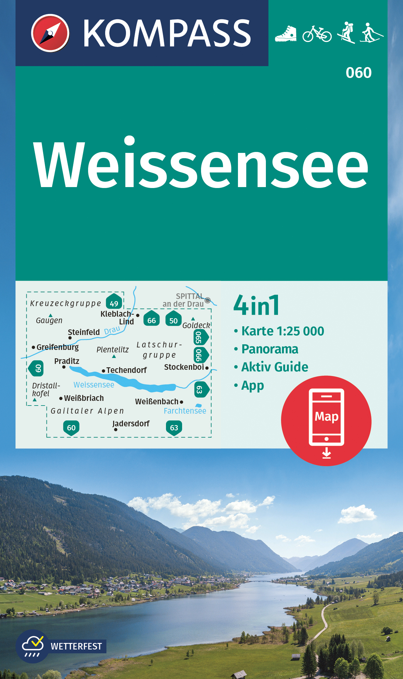 Weissensee (Kompass - 060) - turistická mapa