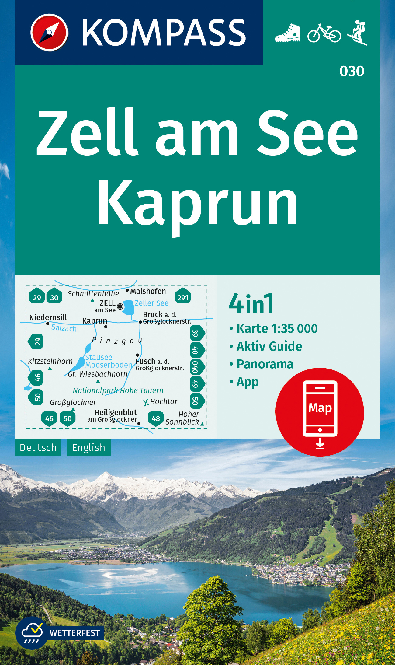 Zell am See, Kaprun (Kompass - 030) - turistická mapa