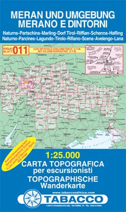 Meran a okolí (Tabacco - 011) - turistická mapa | knihynahory.cz