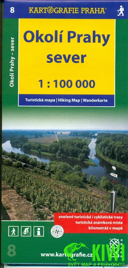 Kartografie Praha mapa Okolí Prahy - sever 1:100 t., vydání 2011