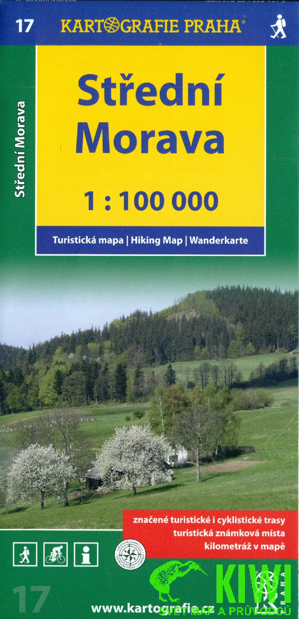 Kartografie Praha mapa Střední Morava 1:100 t., vydání 2011