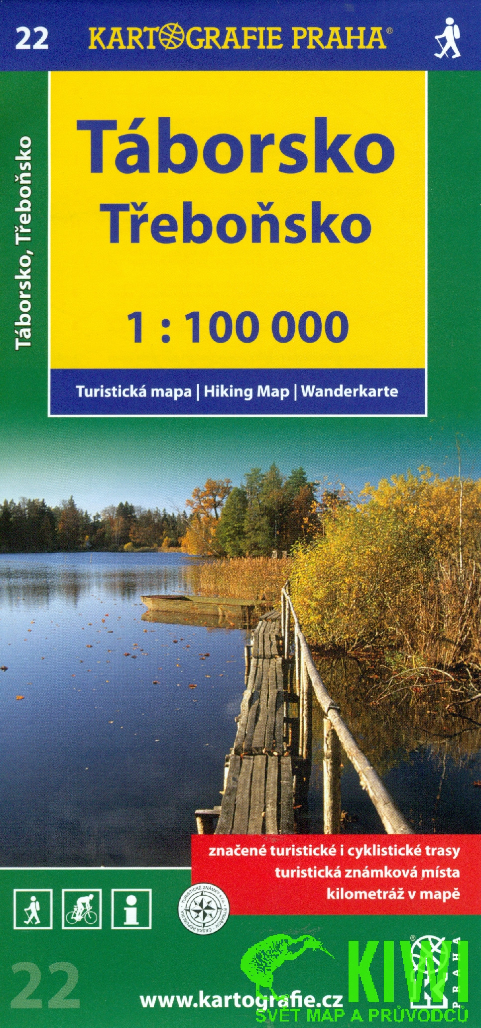 Kartografie Praha mapa Táborsko, Třeboňsko 1:100 t., vydání 2011