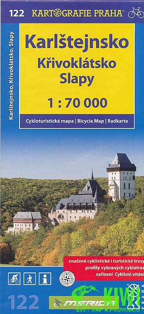 Kartografie Praha cyklomapa Karlštejnsko, Křivoklátsko 1:70 t. 4.vydání 2013