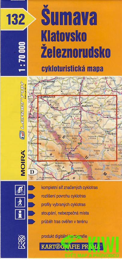 Kartografie Praha cyklomapa Šumava Klatovsko, Železnorudsko 1:70 t.